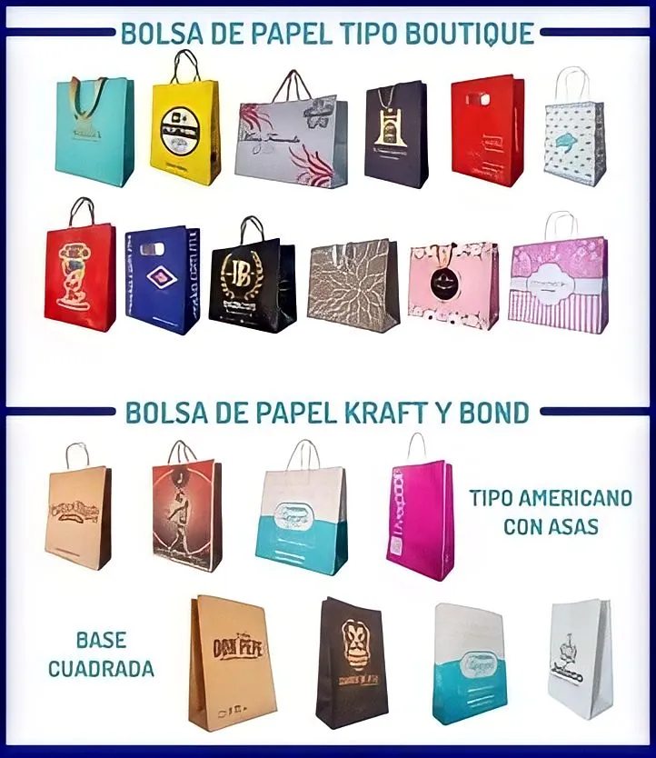 Bolsa de papel tipo boutique