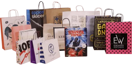 Fabricante de bolsa impresa de plástico y de papel